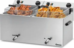 Bartscher Elektro-Doppel-Fritteuse "Professional II" mit Fettablasshahn