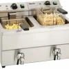 Bartscher Elektro-Doppel-Fritteuse mit Fettablasshahn "IMBISS II"