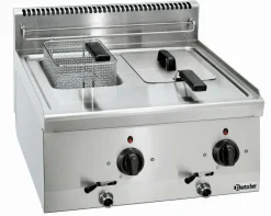 Bartscher Elektro Fritteuse mit 2x 6 Liter, Breite 600mm, Tiefe 600mm, 6.6kW, 400V