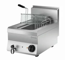Bartscher Elektro Fritteuse, 1 Becken, 10 Liter, Breite 400mm, Tiefe 650 mm, 400V