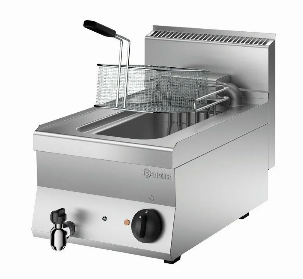 Bartscher Elektro Fritteuse, 1 Becken, 10 Liter, Breite 400mm, Tiefe 650 mm, 400V