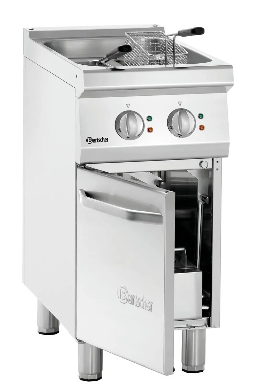 Bartscher Elektro-Fritteuse 2x 9 Liter, Breite 400mm, Tiefe 700mm, 15 kW, 400V