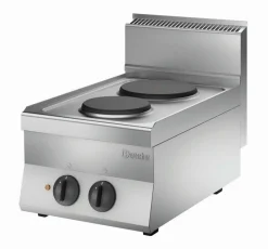 Bartscher Elektroherd 650 B400, 2 Kochstellen, 4,1 kW, Tischgerät