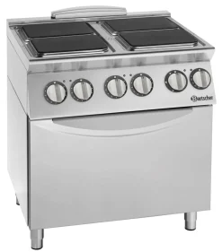 Bartscher Elektroherd 900 4 Platten EBO 22,2kW, mit Elektrobackofen