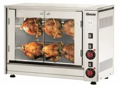 Bartscher Elektro Hähnchengrill P6, 2 Spieße für 6 Hähnchen