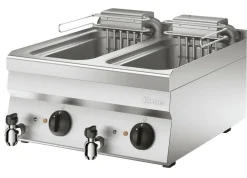 Bartscher Elektro Profi Fritteuse, 2x 10 Liter, Breite 600mm, Tiefe 650mm