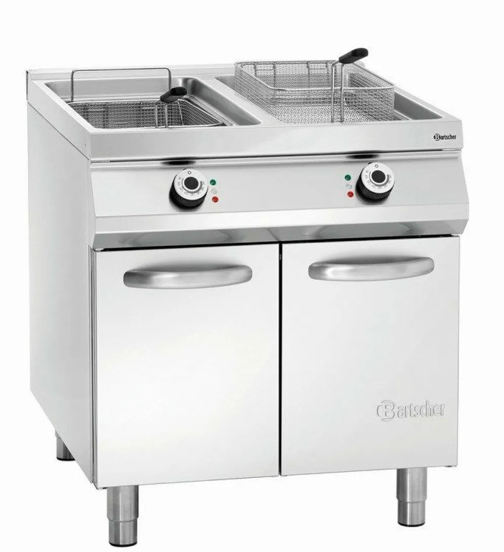 Bartscher Elektro Standfritteuse, 2 Becken, 20 Liter, 400 V