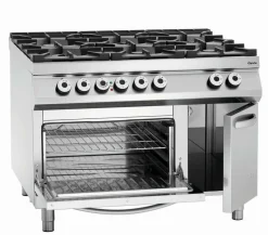 Bartscher Gas 6 Flammen Herd, EBO 2/1GN, NS, 37,5 kW