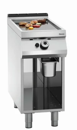 Bartscher Gas-Griddleplatte, glatt, 400x900x900-950 mm, 9 kW