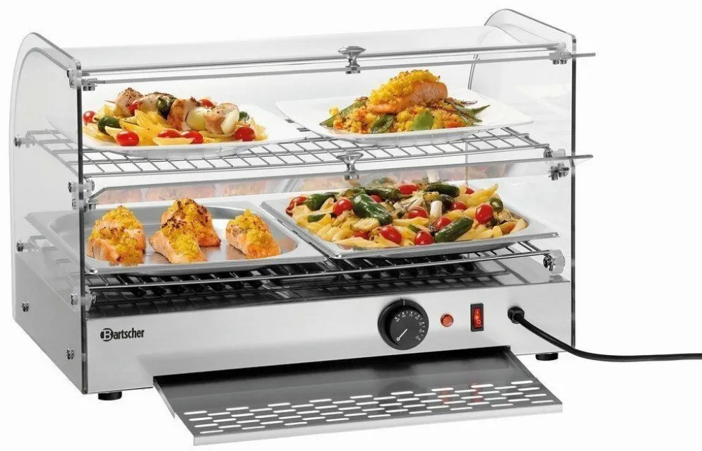 Bartscher Heiße Theke 5200 für heiße Speisen, Hebetüren, Breite 560mm