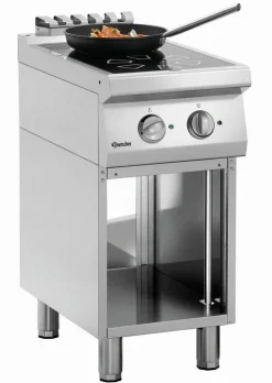 Bartscher Induktionsherd 700 2 Kochstellen, 10 kW, offener Unterbau