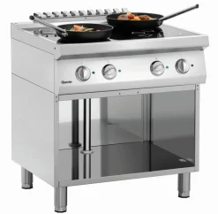 Bartscher Induktionsherd 700 4 Kochstellen, 20 kW, offener Unterbau