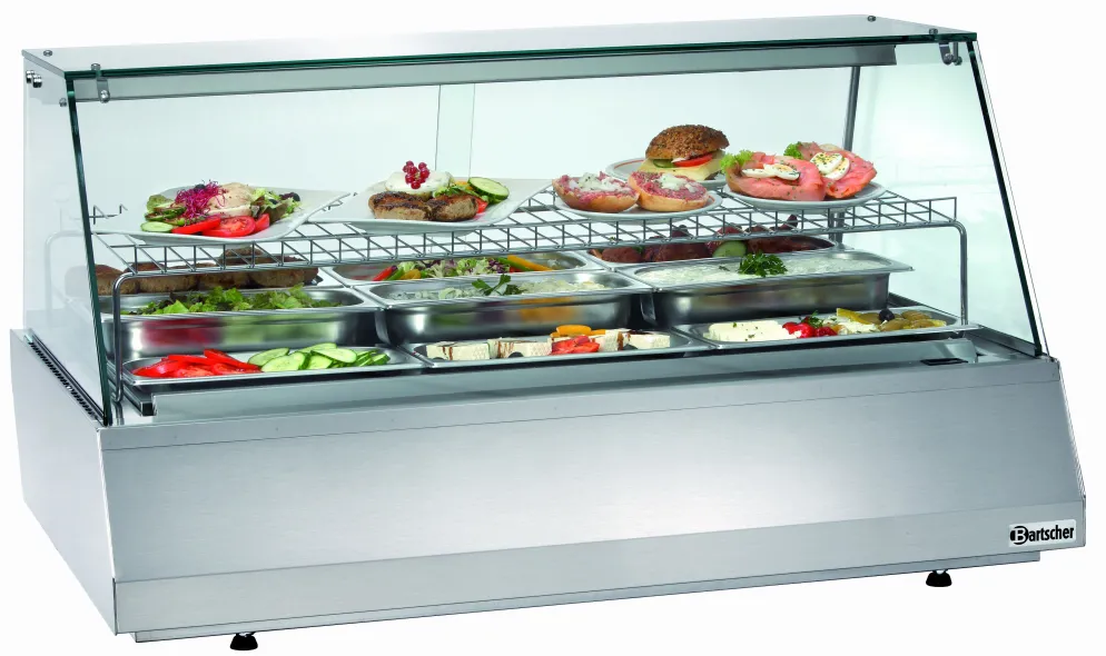 Bartscher Kalte Theke 3/1 GN, Kantglas, 165 Liter