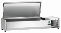 Bartscher Kühlaufsatzvitrine mit Deckel, Breite 1300mm, 3x 1/3 GN