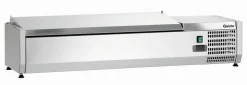 Bartscher Kühlaufsatzvitrine mit Deckel, Breite 1300mm, 3x 1/3 GN