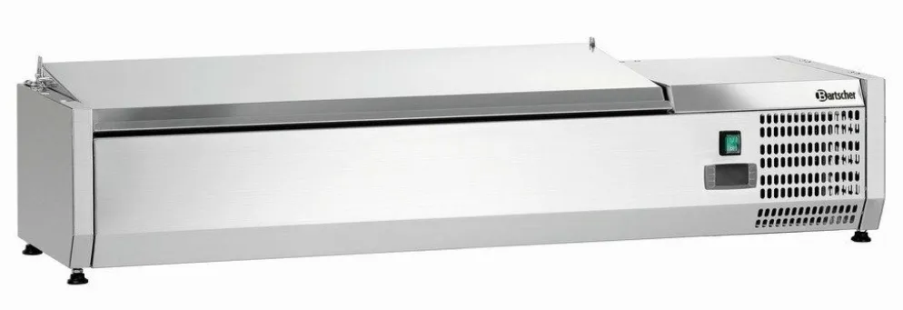 Bartscher Kühlaufsatzvitrine mit Deckel, Breite 1300mm, 3x 1/3 GN