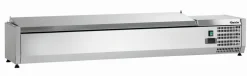 Bartscher Kühlaufsatzvitrine mit Deckel, Breite 1500mm, 7x 1/4 GN