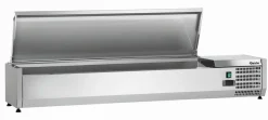 Bartscher Kühlaufsatzvitrine mit Deckel, Breite 1500mm, 7x 1/4 GN