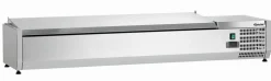 Bartscher Kühlaufsatzvitrine mit Deckel, Breite 1500mm, 5x 1/3 GN