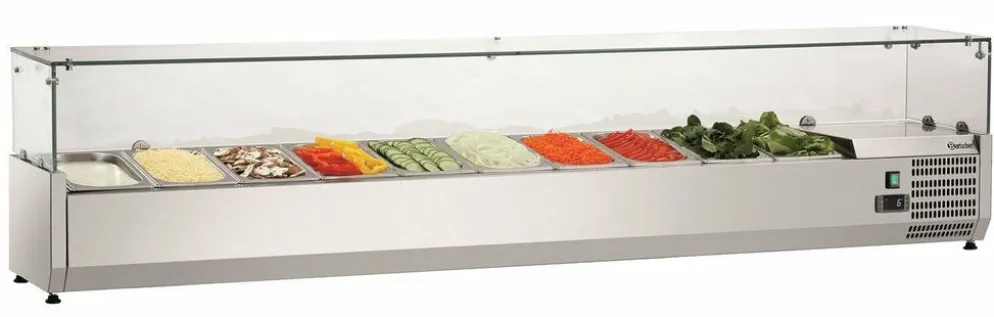 Bartscher Kühlaufsatzvitrine GL4, 10x 1/4 GN, 230 V