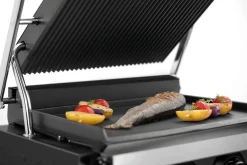 Bartscher Kontaktgrill "Panini-MDI" 1GR S, Grillfläche gerillt, glatt, Timer