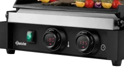 Bartscher Kontaktgrill "Panini-MDI" 1GR S, Grillfläche gerillt, glatt, Timer