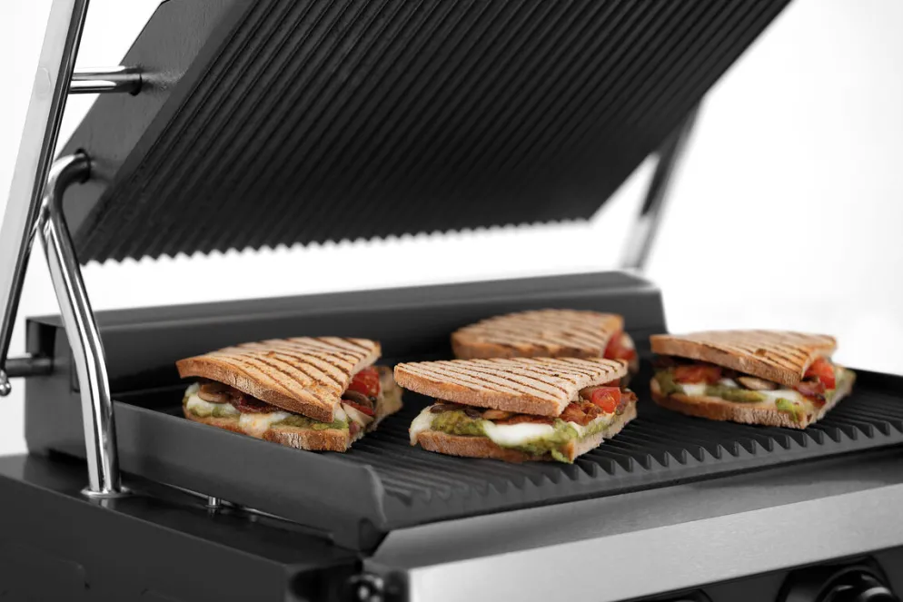 Bartscher Kontaktgrill "Panini-MDI" 1R S,Grillfläche gerillt, Timer