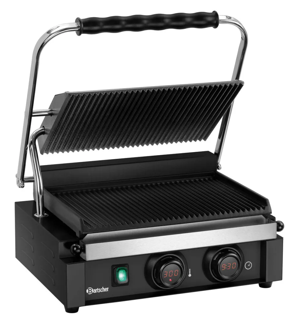 Bartscher Kontaktgrill "Panini-MDI" 1R S,Grillfläche gerillt, Timer