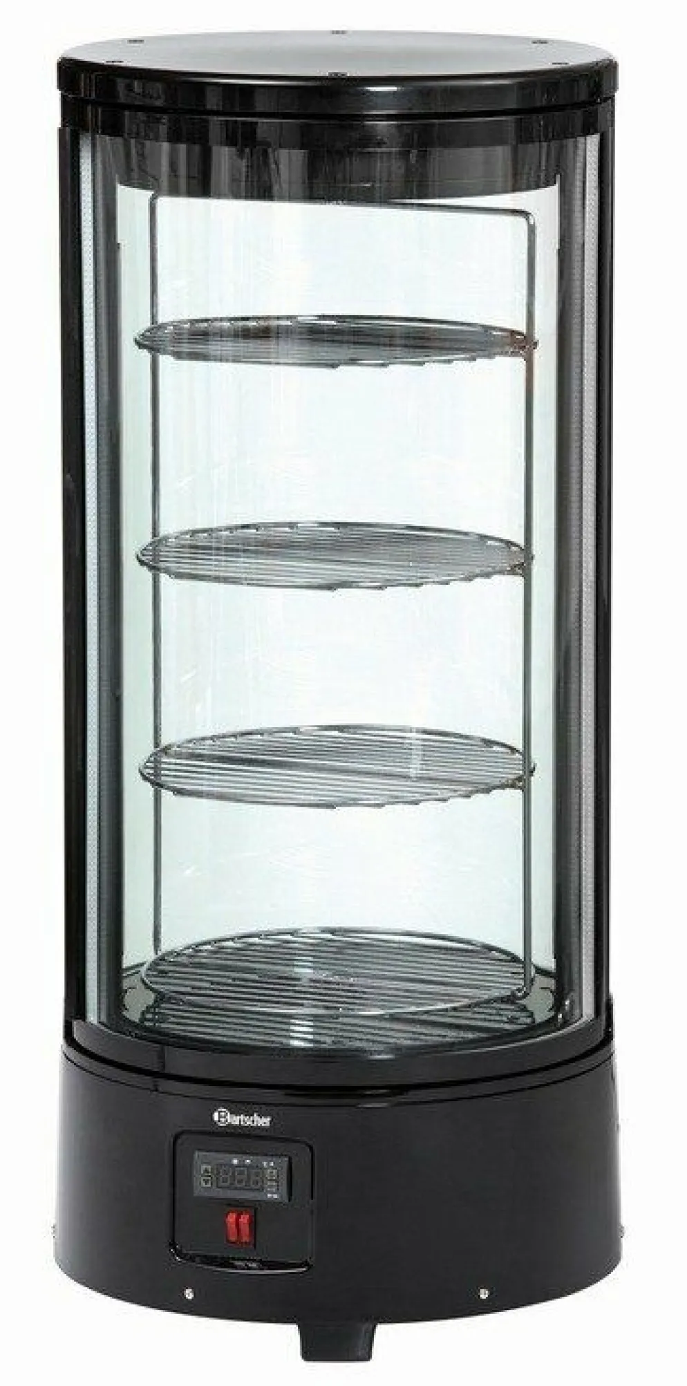 Bartscher Kuchenvitrine Kuchentheke 72 L, mit Rund-Glasscheibe Ø450 mm, H983 mm