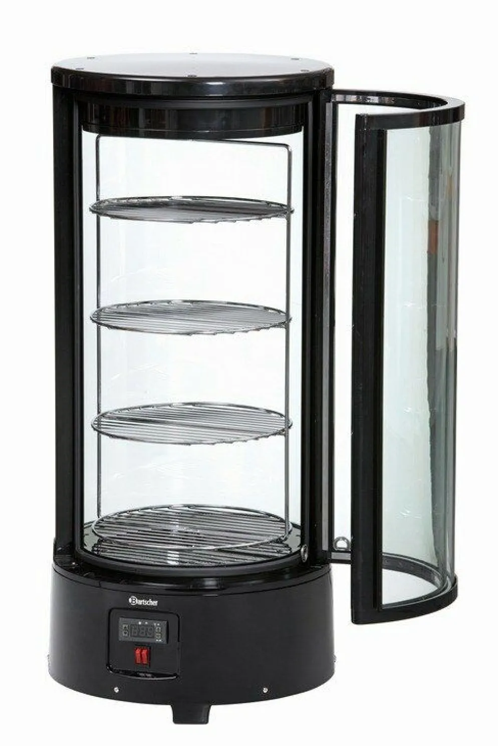 Bartscher Kuchenvitrine Kuchentheke 72 L, mit Rund-Glasscheibe Ø450 mm, H983 mm
