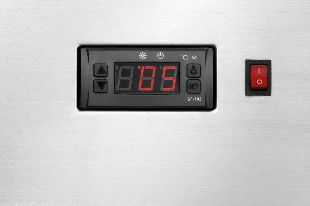 Bartscher Mini-Kühlvitrine 78L, Edelstahl, 4 °C bis 12 °C, 430x390x986 mm