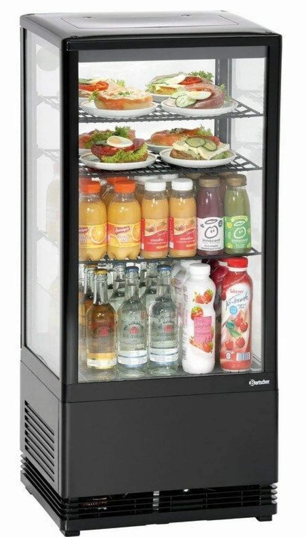 Bartscher Mini-Kühlvitrine 78 L schwarz
