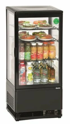 Bartscher Mini-Kühlvitrine 78 L schwarz