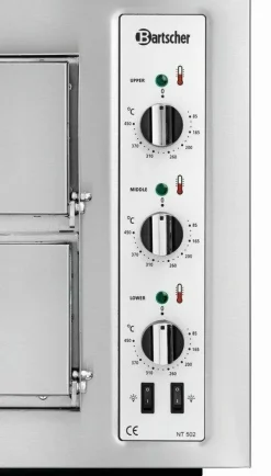 Bartscher Pizzaofen NT 502 T, 500x500 für 2x 4 Pizzen Ø 25 cm