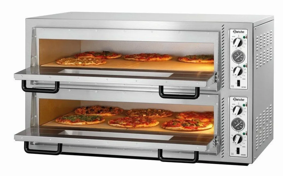 Bartscher Pizzaofen NT 921 T,920x620mm für 2x 6 Pizzen Ø 30 cm