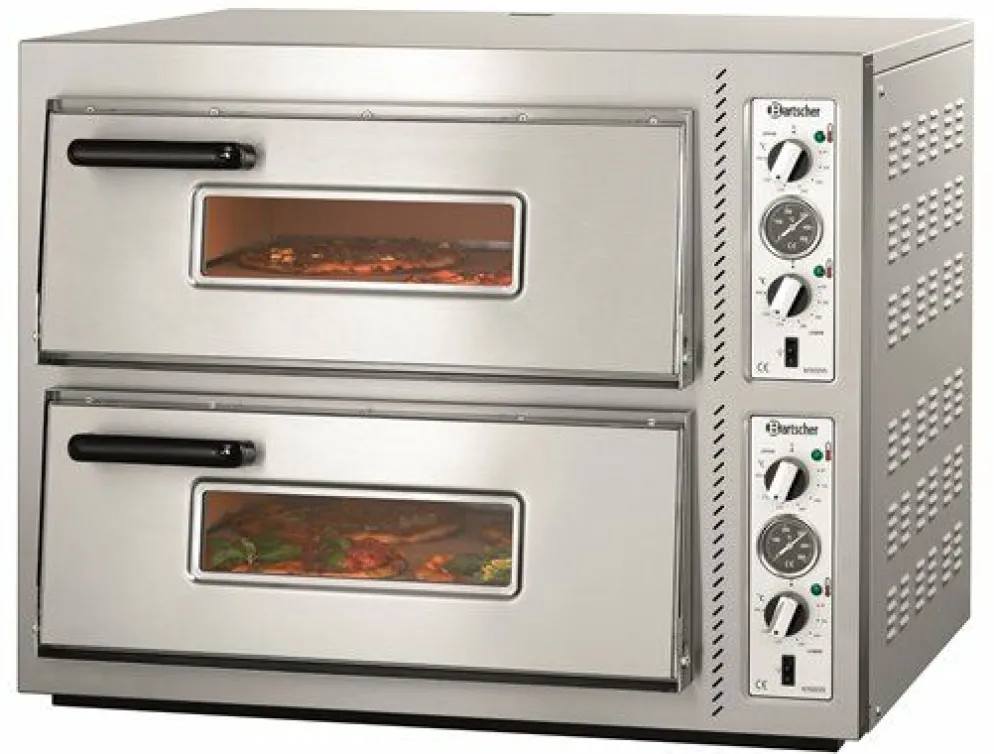 Bartscher Pizzaofen NT 622VS für 2x 4 Pizzen 30 cm, Vollschamott