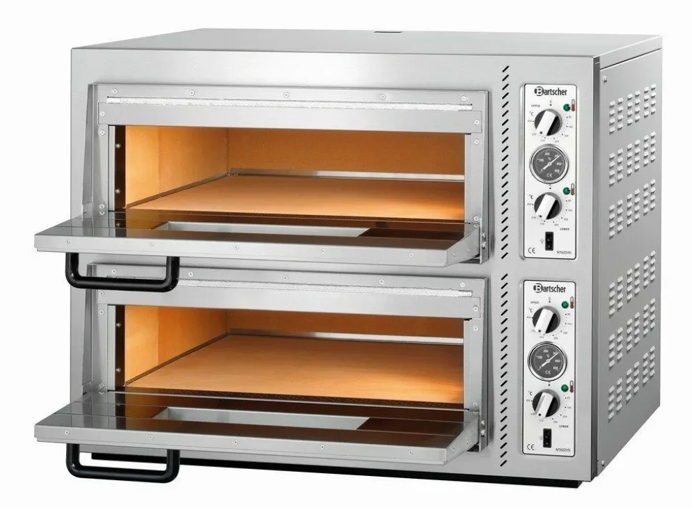 Bartscher Pizzaofen NT 622VS für 2x 4 Pizzen 30 cm, Vollschamott