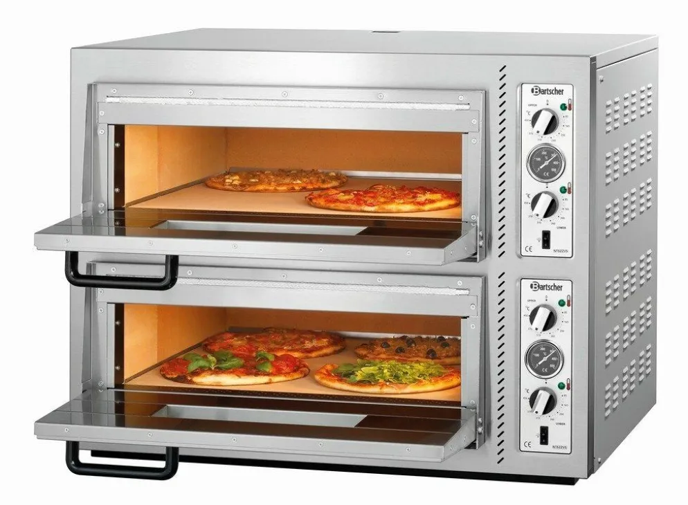 Bartscher Pizzaofen NT 622VS für 2x 4 Pizzen 30 cm, Vollschamott