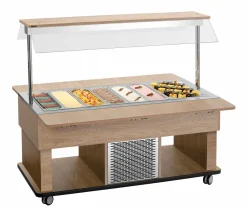 Bartscher Salat-Buffetwagen Kids K4110-150U, 4x 1/1 GN, Ulme