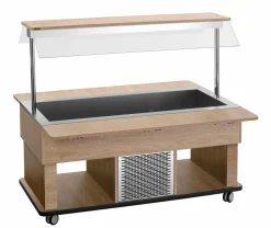 Bartscher Salat-Buffetwagen Kids K4110-150U, 4x 1/1 GN, Ulme