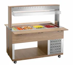Bartscher Salat-Buffetwagen K4110-200U, 4x 1/1 GN, Ulme