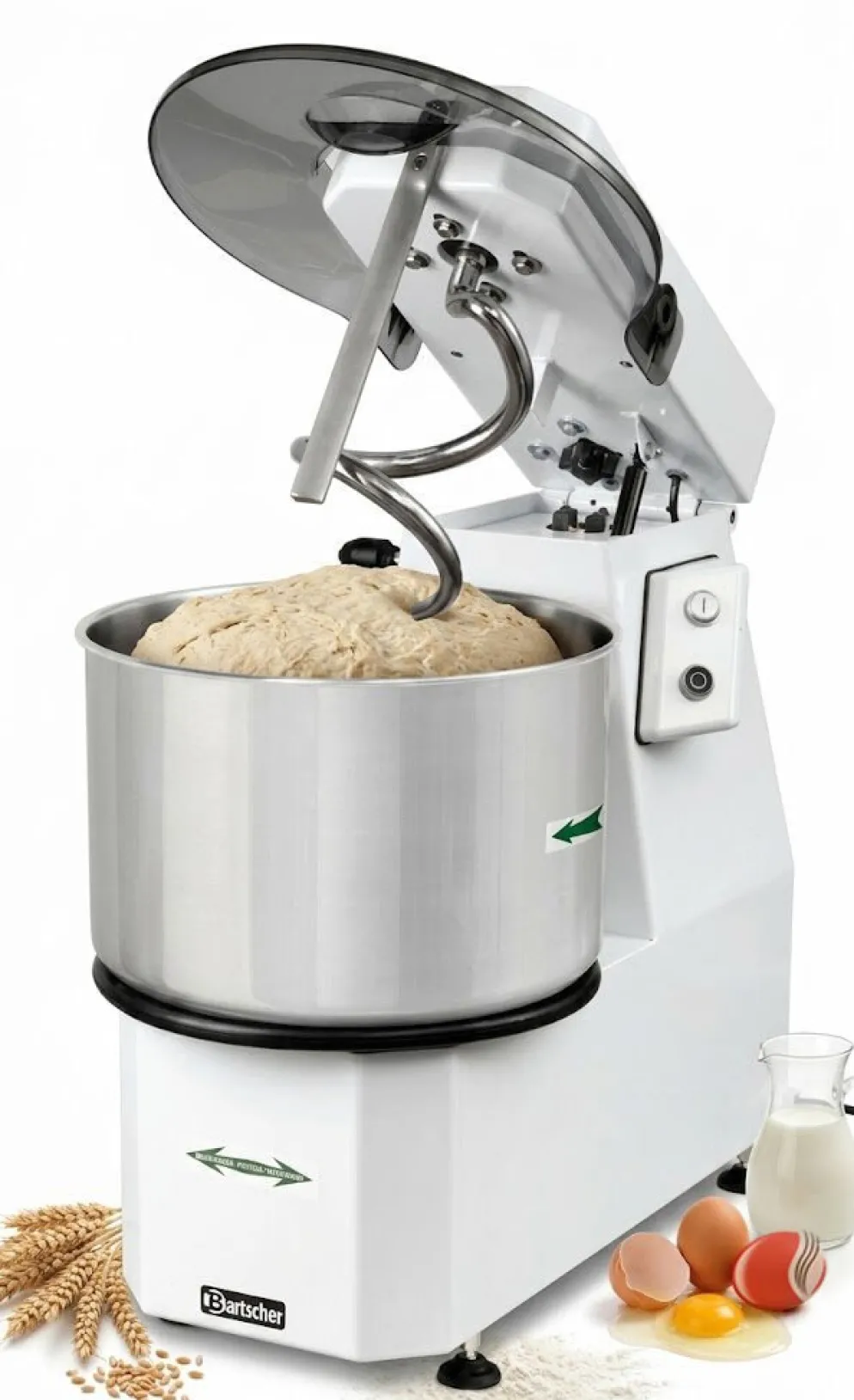 Bartscher Teigknetmaschine 18 Kg, 22L, Schwenkbar, Schüssel abnehmbar