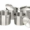 Bartscher Topfset 4 Töpfe m. Deckel, CNS, Induktion