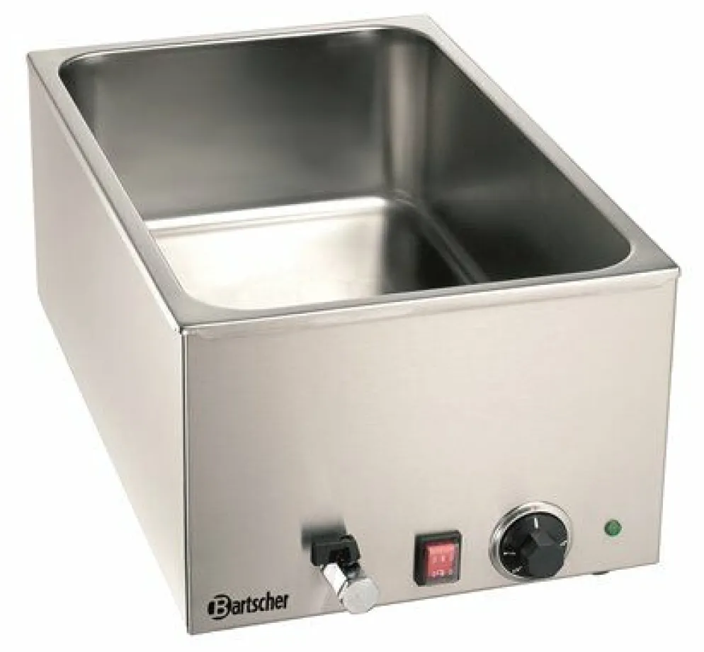 Bartscher Wasserbad / Bain Marie mit Wasserablaufhahn, GN 1/1 150mm tief