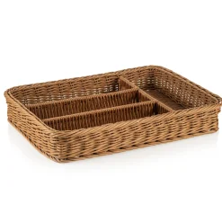 Besteckkorb WEAVER PRO Systemkörbe, 40 x 30 x 6,5 cm, beige, Polypropylen