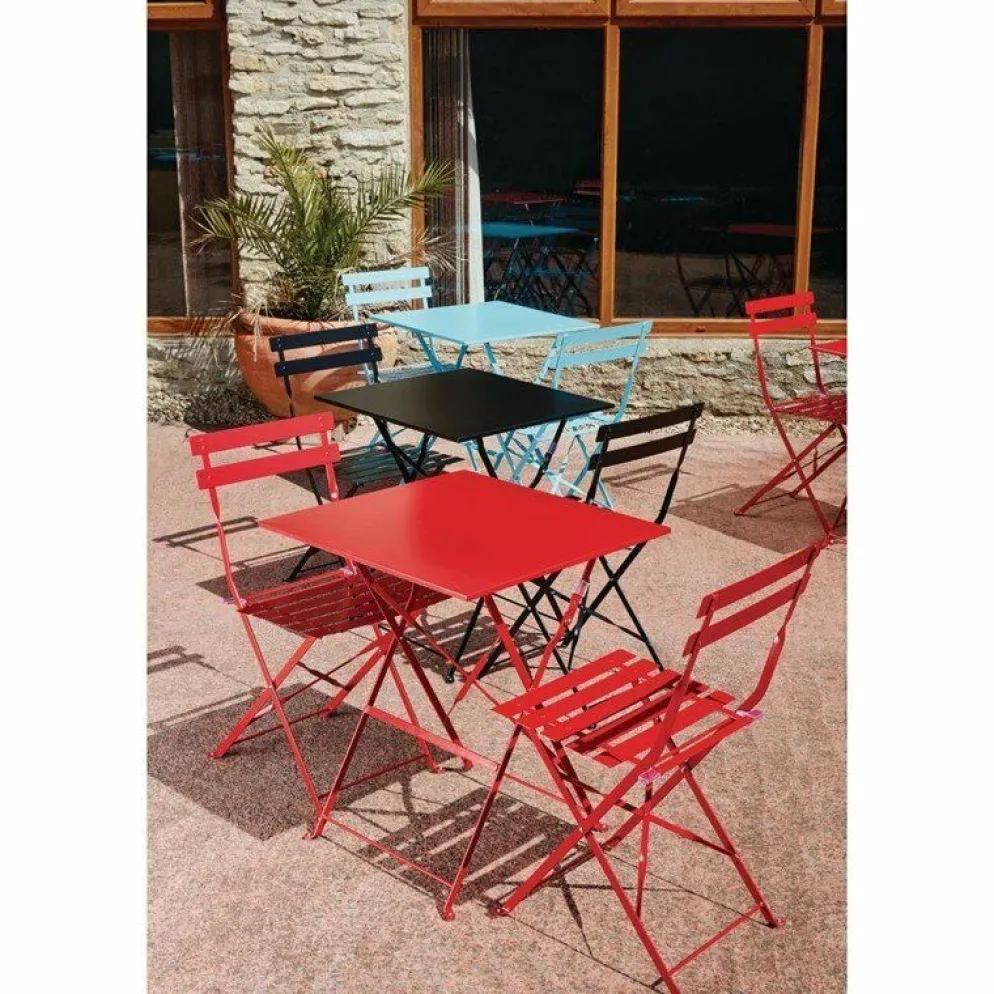 Biergartenstuhl Terrassenstuhl Atlas rot, klappbar