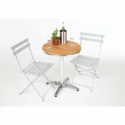 Biergartenstuhl Terrassenstuhl Atlas grau, Klappbar