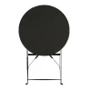 Biergartentisch Terrassentisch Atlas schwarz Ø 59,5 cm , Klappbar