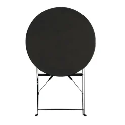 Biergartentisch Terrassentisch Atlas schwarz Ø 59,5 cm , Klappbar