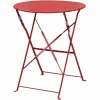 Biergartentisch Terrassentisch Atlas rot Ø 59,5 cm , Klappbar